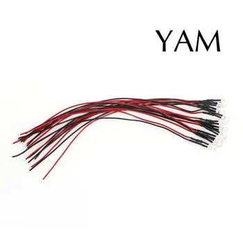 

10pcs DC 12V 18cm 5mm Pre Wired LED Lamp Light Bulb Emitting Diode Signal Lamp