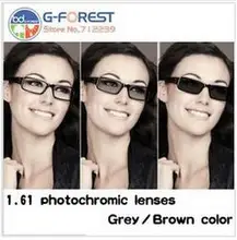 1.61HMC brillenglas photochrome linsen in 1,61 index grau farbe/braun farbe optische linsen Kostenloser versand harz objektiv