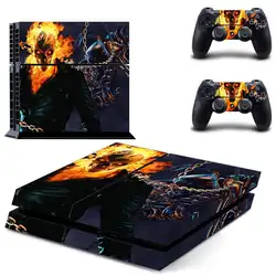 Пленка Ghost Rider наклейка для PS4 наклейка для sony Dualshock playstation 4 консоль и 2 контроллера Скины PS4 наклейка s винил