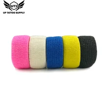 UPTATSUPPLY 3 шт./лот 2,5 см тату аксессуары Одноразовые самоклеющиеся эластичные повязки покрытие рукоятки машинки для татуажа широкий локоть Татуировка поставка