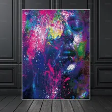 Portrait Canvas Painting Art Pictures home decor Wall poster decoration for living room Figure prints on canvas no frame canvas painting wall art pictures prints colorful woman on canvas no frame home decor wall poster decoration for living room