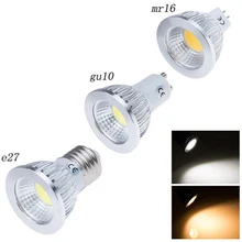 1 шт. E27 GU10 MR16 светодиодные лампы 220 в 230 В Светодиодный точечный светильник s COB светодиодные лампы Lampara для дома гостиной точечный светильник