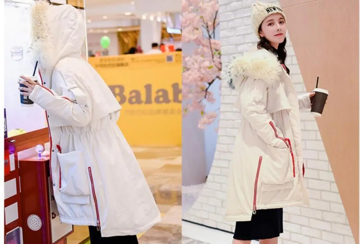 Winter new large size women's down jacket military uniforms to overcome casual cotton jacket hooded parkas outerwear