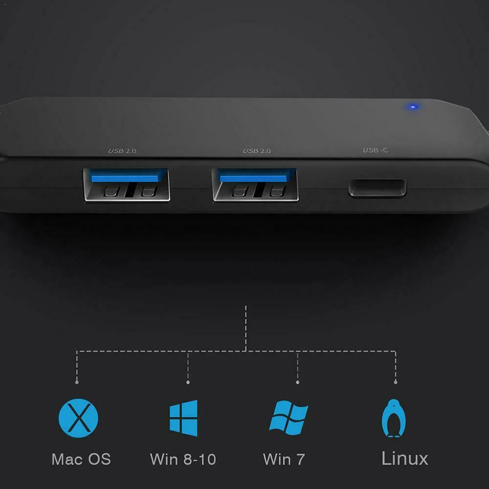 4 in1 Type C to USB-C USB 2.0 USB Hub 3.0 Adapter HUB USB Cable Splitter 4 Ports 480Mbps For Macbook Pro PC Computer Accessories