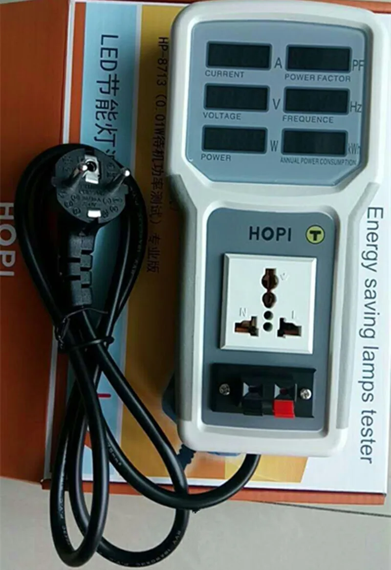 Цифровой Электрический Измеритель Тестер монитор ваттметр, анализатор энергосберегающие лампы тестер HP9800 0-9999KW EU plug