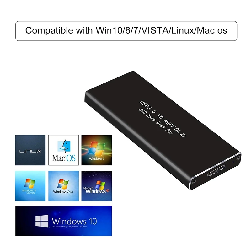 M.2 Sata Ssd к Usb 3,0 внешний считыватель Ssd адаптер конвертер с Uasp, Поддержка Ngff M.2 2280 2260 2242 2230 Ssd Wit