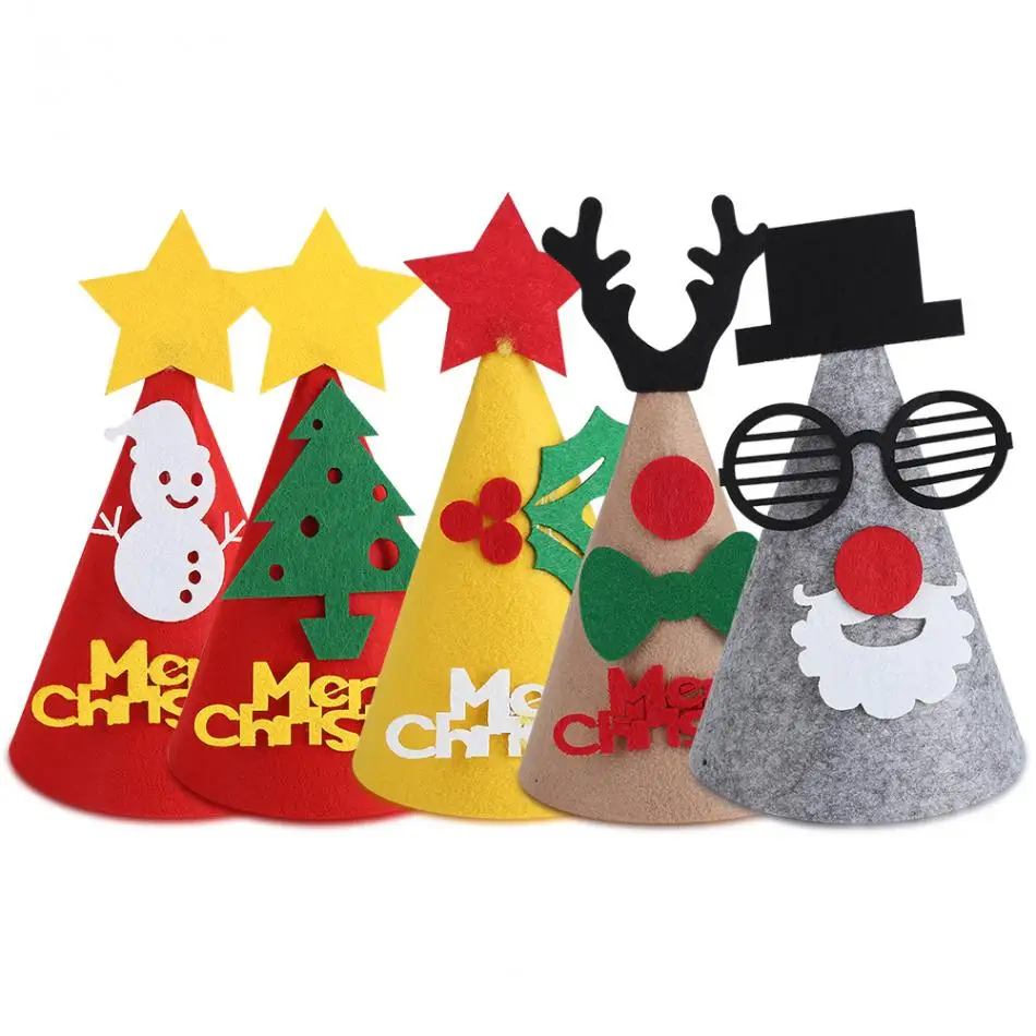 Bel-Ragazzo-Cappello-Di-Natale-Per-Bambini-Carino-Albero-di-Natale-Babbo-Natale-Renna-Pupazzo-di