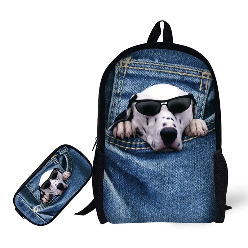 Ковбойский Детский рюкзак с принтом животных + Чехол карандаш для школьников