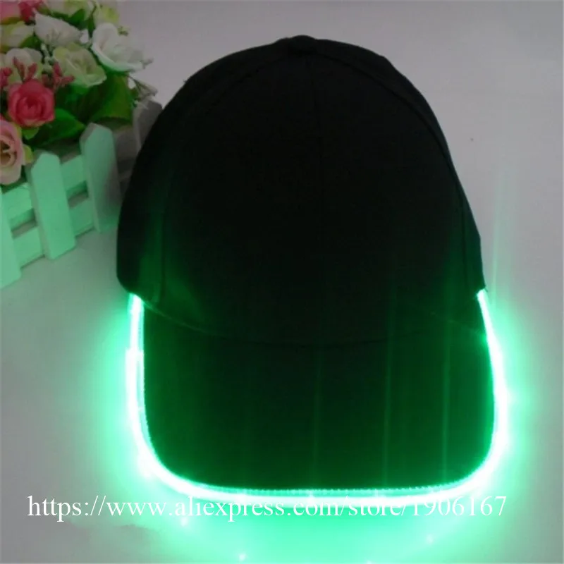 New Fashion Glow in Dark Light Up LED Hat Baseball Caps Luminous Holiday Hat Unisex09