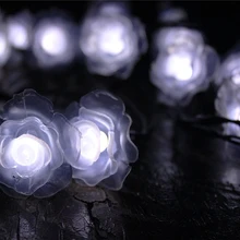 Многоцветный 4,8 м 20 светодиодный солнечные Роза света строки для рождественской вечеринки Свадьба Сад Открытый украшения