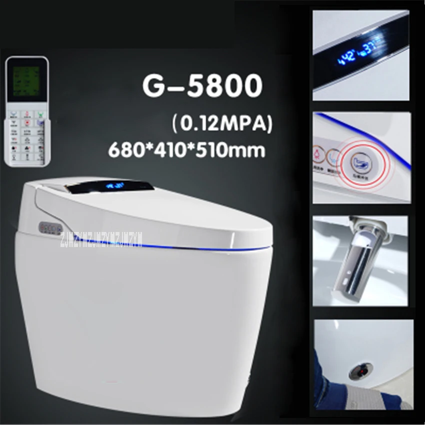 G-5800 полностью автоматический Флип-сиденье для унитаза Дистанционное Управление интеллигентая(ый) туалет высокого качества бытовой умная унитаза с подогревом 220V 1650W