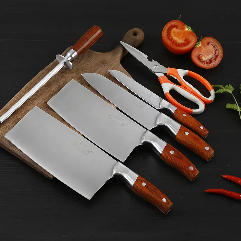 7 шт./компл. набор инструментов домашний кухонный нож с ножом для резки нержавеющей стали резак из нержавеющей стали ZP01071040