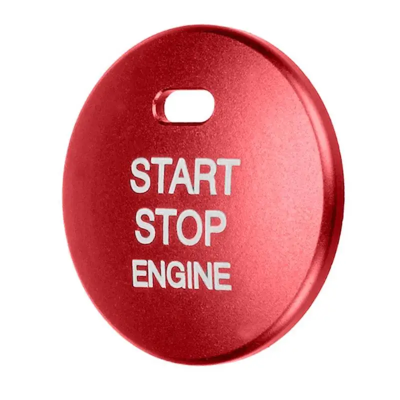 Алюминиевый Автомобильный аварийный двигатель Пуск кнопочный переключатель стоп крышка Накладка аксессуары для автомобиля Стайлинг для Mazda 3 Axela CX-3 CX-4 CX-5 - Цвет: Красный