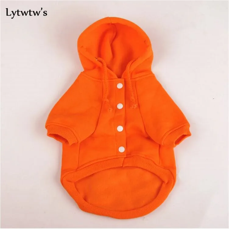 1 Pieces Lytwtw's Winter Warm Cute Kawaii Solid Pet Dog Hoodies with Hat Clothes Clothing | Дом и сад