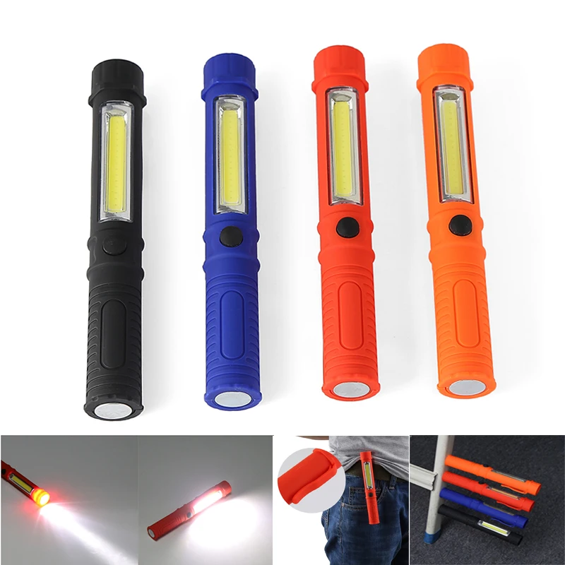 

LED Flashlight COB Led Portable Plastic Perfect Torch Lamp With Magnetic And Clip For Camping Outdoor Sport Light led magnetic