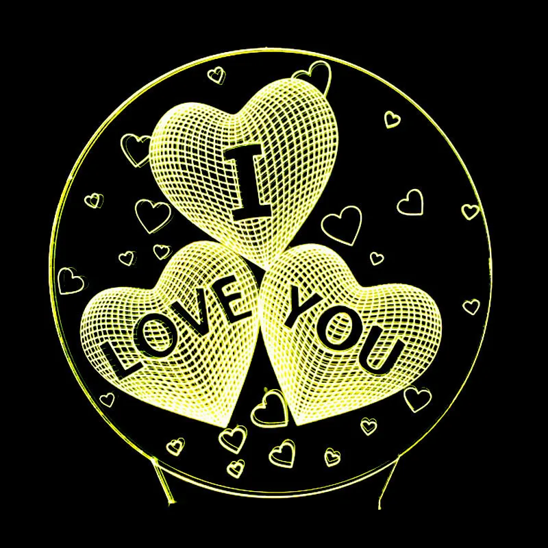 

Touch Sensor LED Night Light LOVE 3D Nightlight 7 Colors Remote Control Acrylic Night Lamp For Girl Bedroom Decor