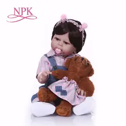 19 "полный силиконовые натуралистичные куклы в виде новорожденных младенцев модный дизайн 48 см реалистичные куклы Brinquedos Рождественский