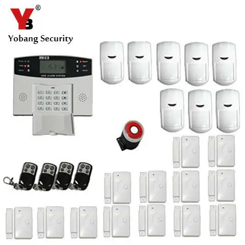 

YoBang Security GSM Wireless Voice Home Security Alarm System Smoke Fire Detector Door And Window Sensor Russian Spanish France