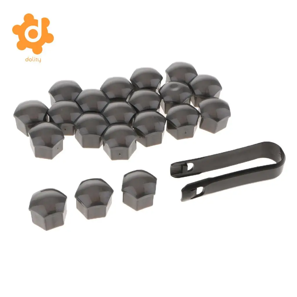 20Pcs Car Truck Wheel Tyre Center Hub Screw 19mm Protect Cap