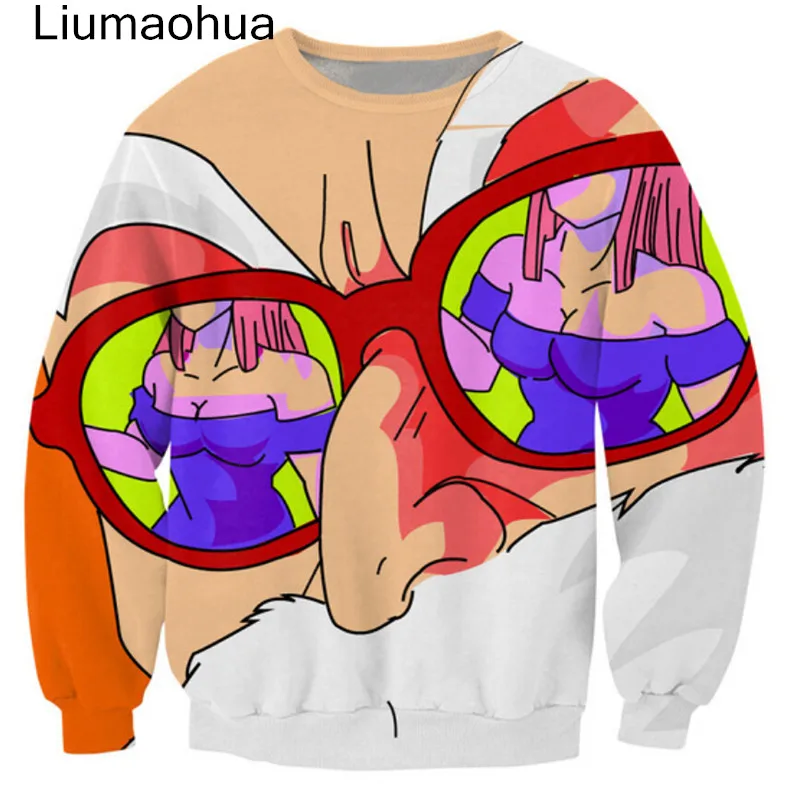 Liumaohua мастер Роши Crewneck Толстовка DBZ Дракон шары Z олухи принт 3D Толстовки Модные Детский комбинезон S-5