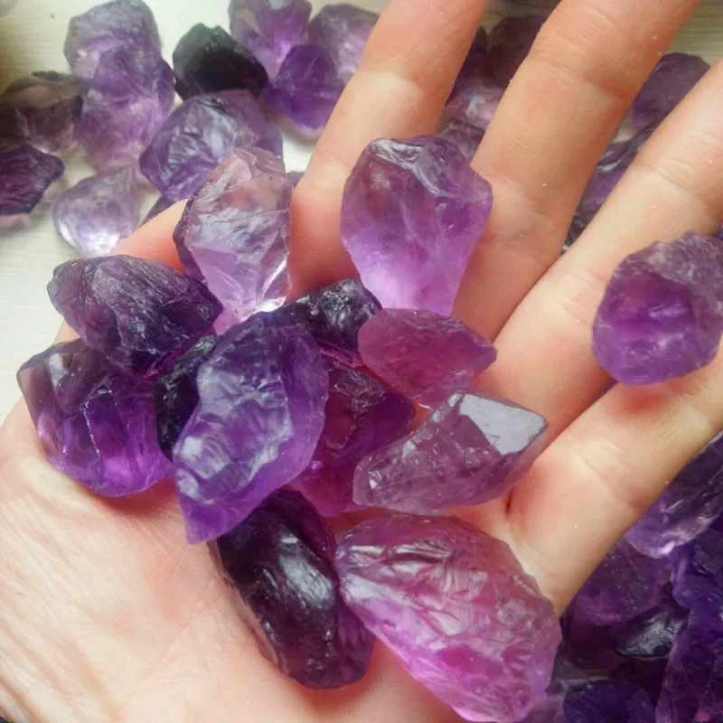 1 шт. качество сырой камень аметист Нерегулярные натуральный камень фиолетовый минерал для чакры Исцеление образец коллекция сад DecorD3