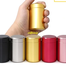 10 шт./партия,, 6,5*4,5 см, мини-Чайная коробка из титанового сплава, коробка для чая, дорожный герметичный уличный банок, 8 г, металлические коробки для хранения чая