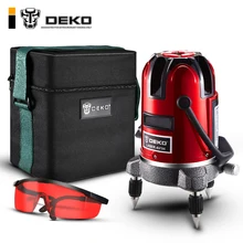 DEKO LL57 5 линий 6 точек лазерный уровень автоматический самонивелирующийся вертикальный и горизонтальный 360 наклон и наружный режим можно использовать с приемником