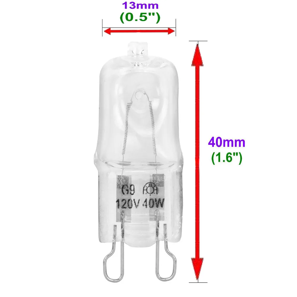 10 шт./лот G 9 контактный галогенные 120 v Вольт | 25 35, 40 50 60 W | лампа накаливания JCD G9