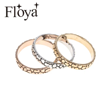 

Floya 4mm Width Interchangeable Filled Rings Copper Material Women Stainless Steel Base Accessories Combination Ring Bague Acier
