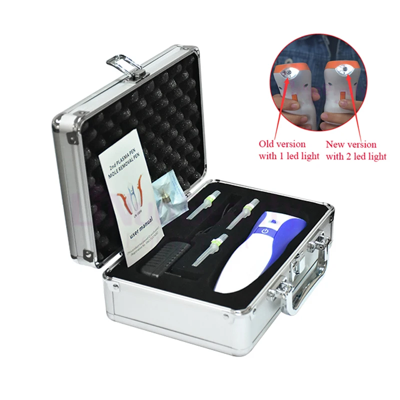 

7sets newest 2 led light micro plasma lift pen plasma pen medial eye eyelid lift skin laser spot mole wrinkle removal device