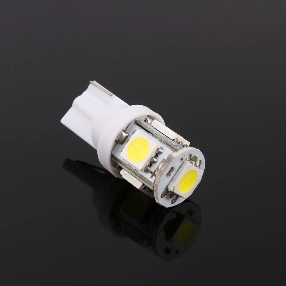 10 шт./компл. T10 5050 W5W 5 SMD 194 светодиодный светодиодная белая Автомобильная боковая
