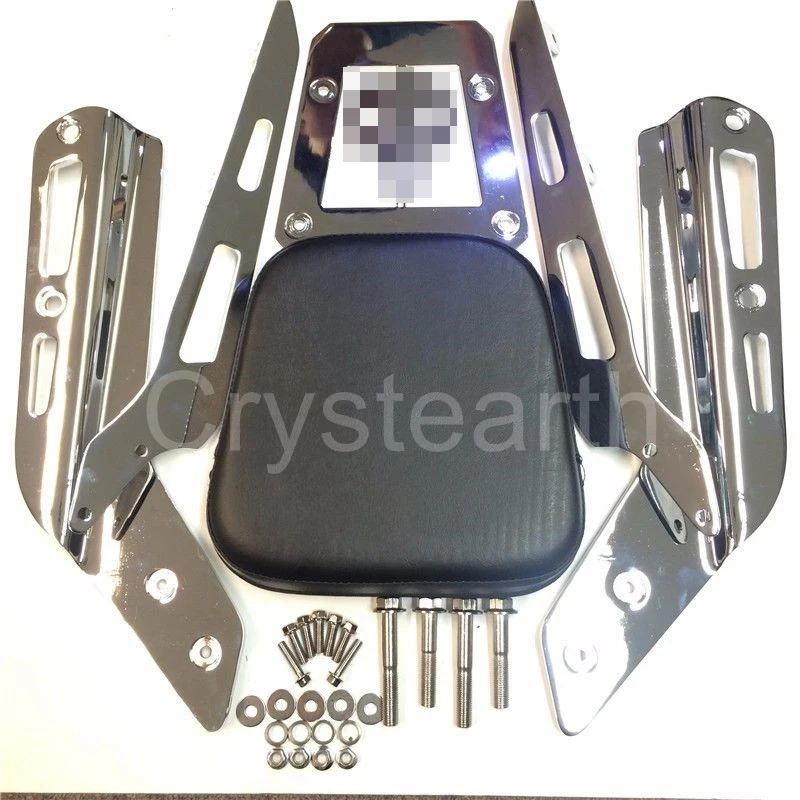 

Chrome Motorcycle Backrest Sissy Bar Seat Cushion Pad For Honda VTX 1800F 2005-2011 06 07 08 09 10, VTX 1300C 1800C All Years