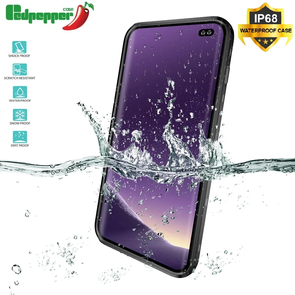Redpepper Original Brand Case For Samsung galaxy S10 / Plus+ IP68 Waterproof Dot+ Series Diving Underwater Shockproof Cover | Мобильные