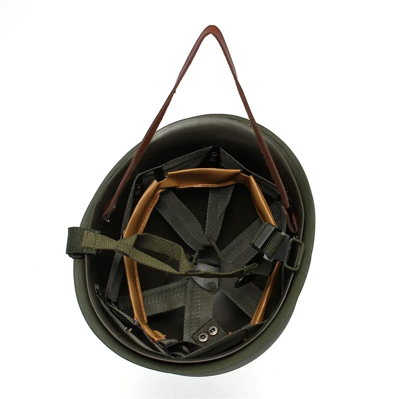  WW2 US Military Steel ABS M1 Helmet Universal Portable Military Steel M1 Helmet Tactical Protective