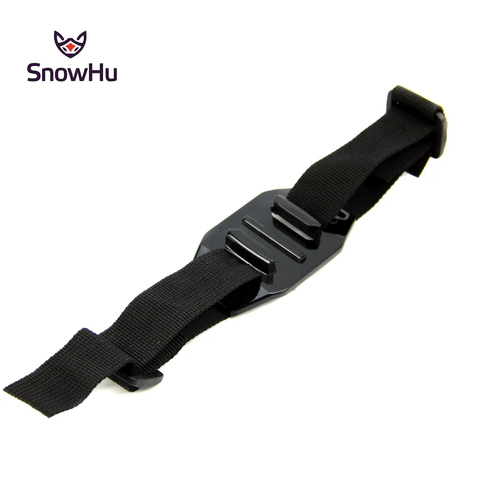 

SnowHu Black Vented Adjustable Head Helmet Strap Belt Go Pro Mount Holder Adapter For Gopro HD Hero 7 6 5 4 Accessories GP04