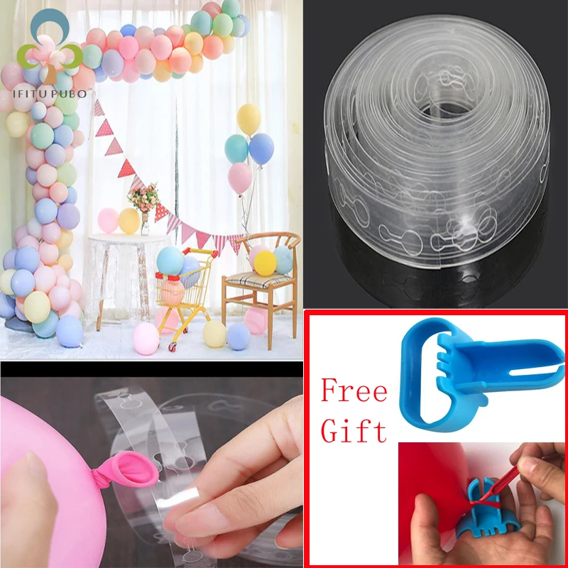 

3Pcs/Lot DIY Balloon Modeling Tool Plastic Balloon Chain 5M Balloon Tie Knob Tool Birthday Party Wedding Decoration Supplies ZXH