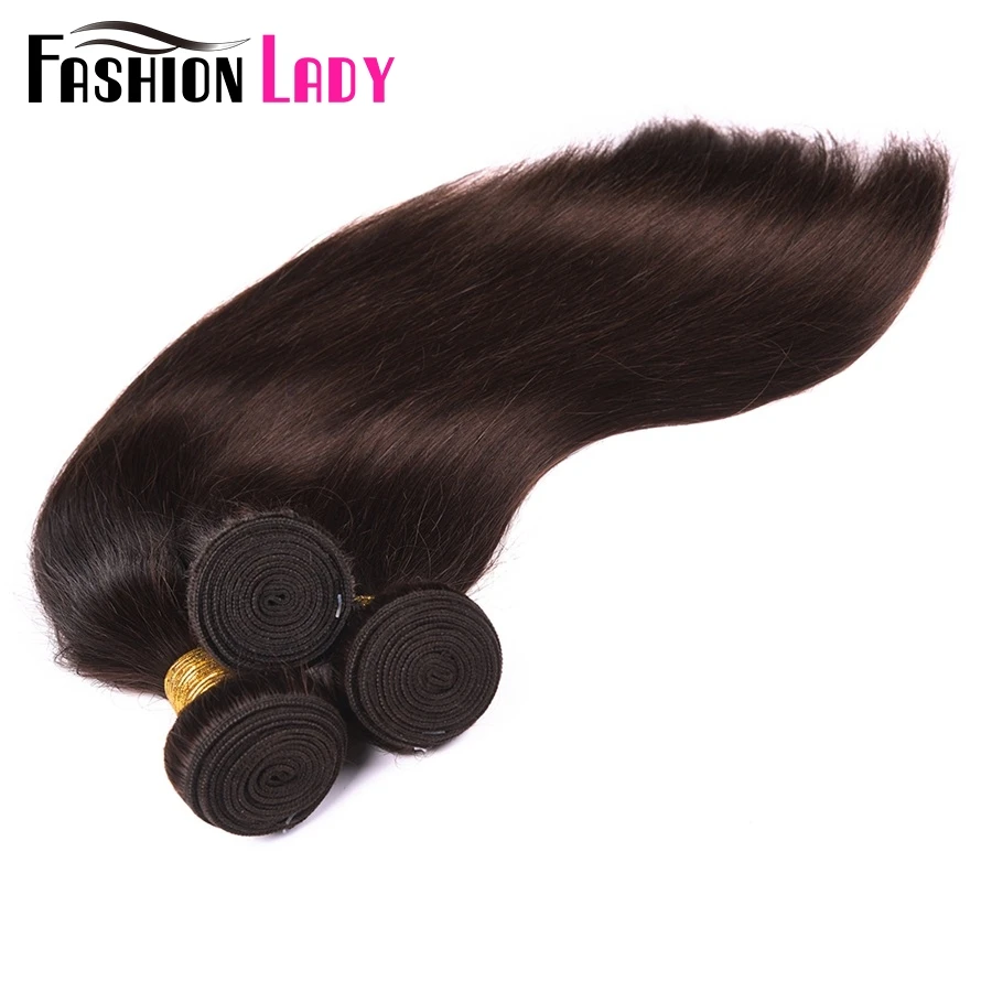 Модные женские предварительно цветные индийские человеческие волосы плетение прямые пучки волос темно-коричневый цвет#2 3 пучка человеческих волос пучки не-Реми