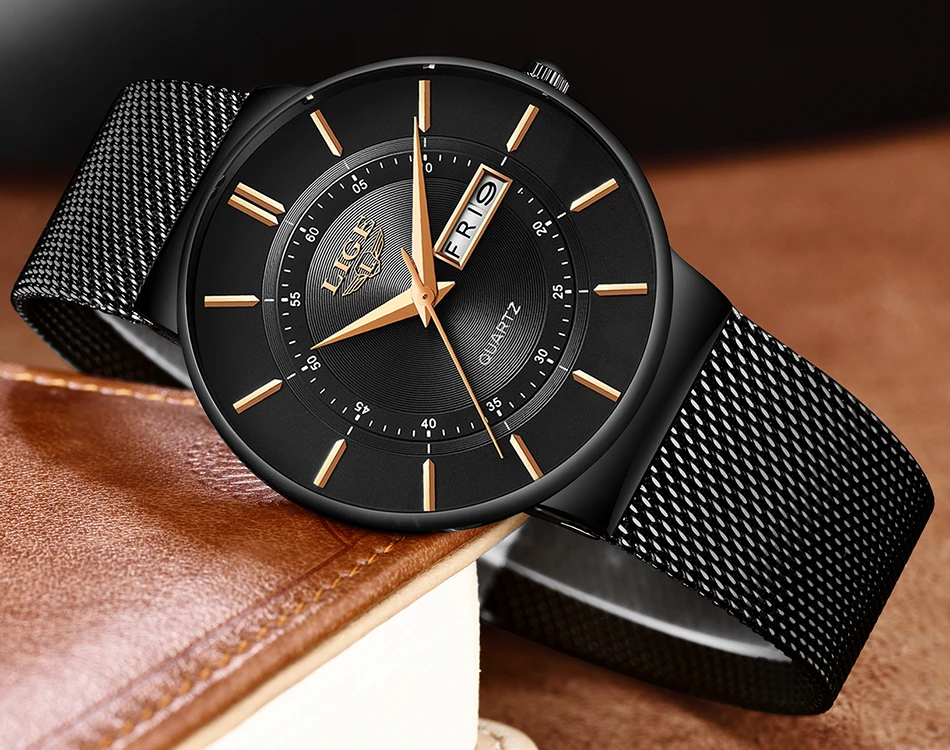 LIGE мужские часы от ведущего бренда класса люкс водонепроницаемые ультра тонкие часы с датой мужские часы со стальным ремешком повседневные кварцевые часы мужские спортивные наручные часы