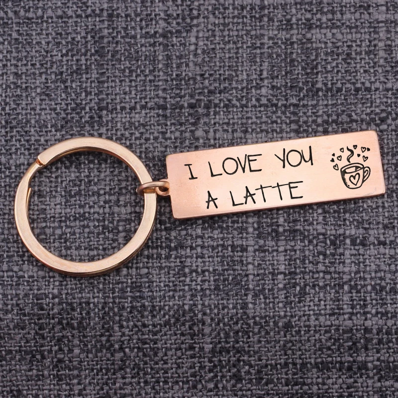 Держатель для ключей I Love You A Latte Key Tag брелок 1 шт. влюбленных кофе Llaveros Chaveiros