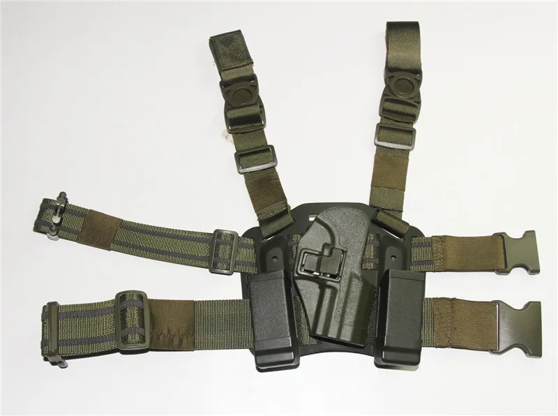 5 Colors Tactical Pistol//Gun Drop Leg Thigh Holster w// Mag Pouch Right Hunting