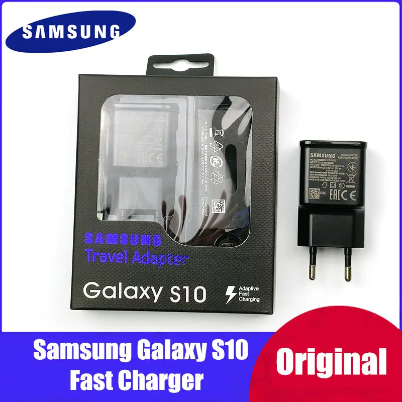 

Original Samsung Galaxy S10 Charger adaptive fast charge usb wall adapter for s10e s10 plus s7 s8 s9 note 8 9 a5 a7 a8 2017