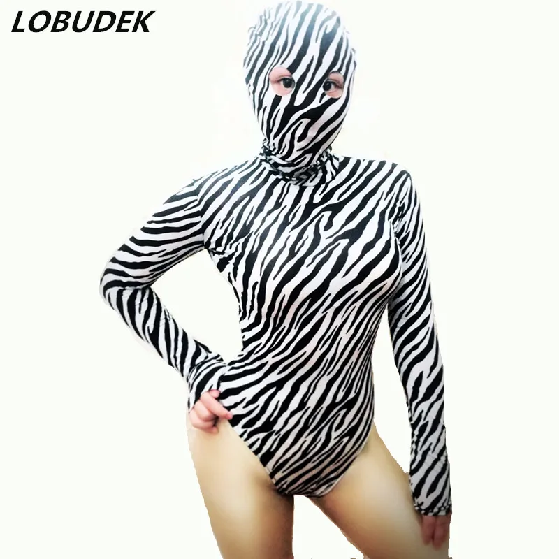 (Hat+Bodysuit+Headgear) Female 3 Piece Set Stage Costume