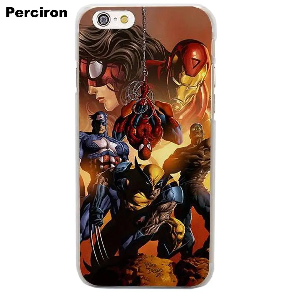 Мстители Капитан Америка щит Железный человек для Apple iPhone 4 4S 5 5C SE 6 6S 7 8 Plus X LG G3 G4 G5 G6