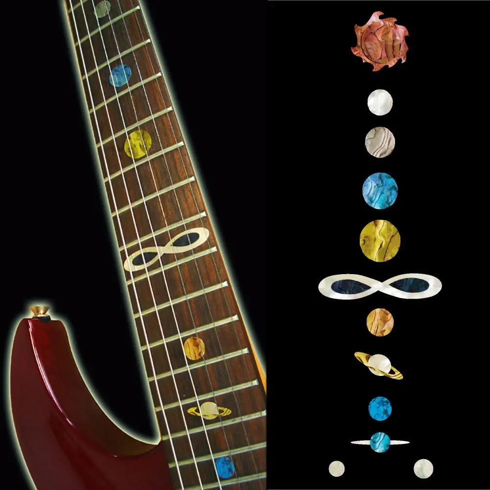 Маркеры Fretboard с инкрустацией наклейки для гитары и бас-планеты | Спорт
