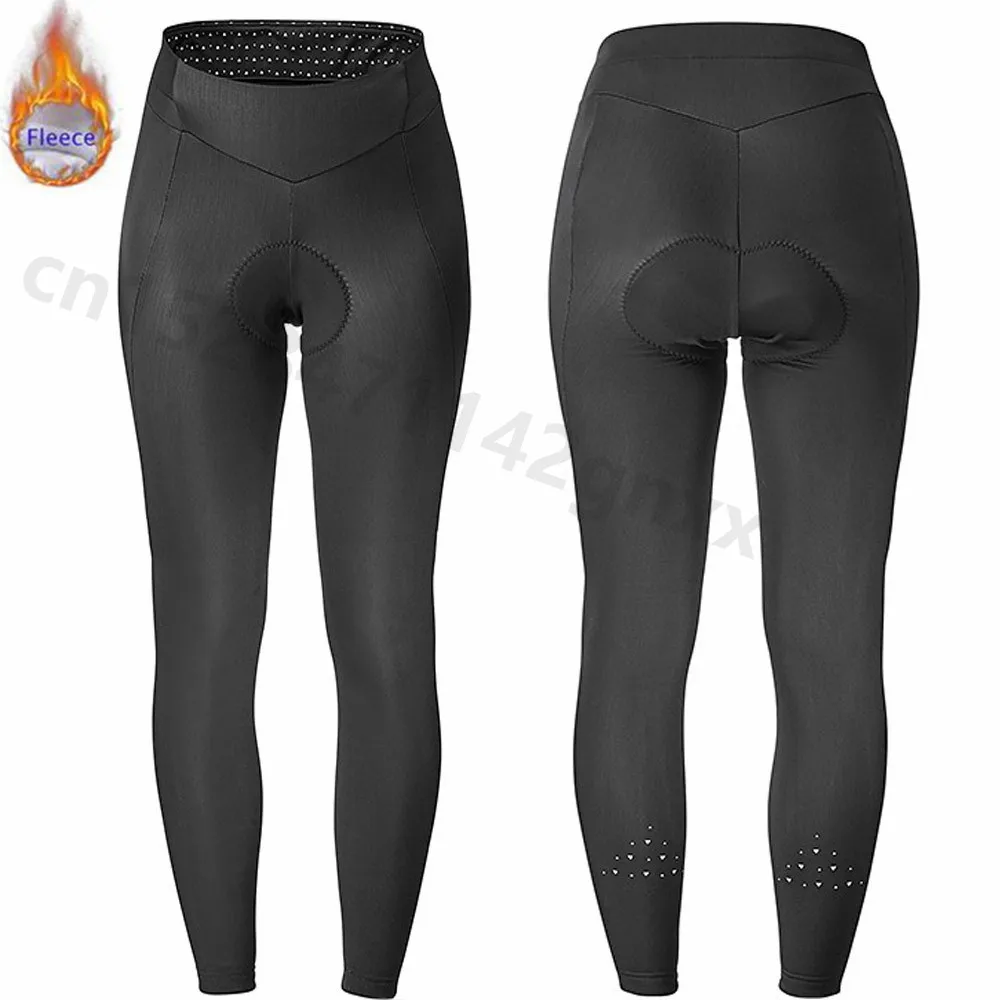 

MAVIC Whole Black Winter Women Cycling Long Pants Thermal Fleece Race Bicycle Bottom Bike Pants 9D Coolmax Gel Pad Ropa Ciclismo