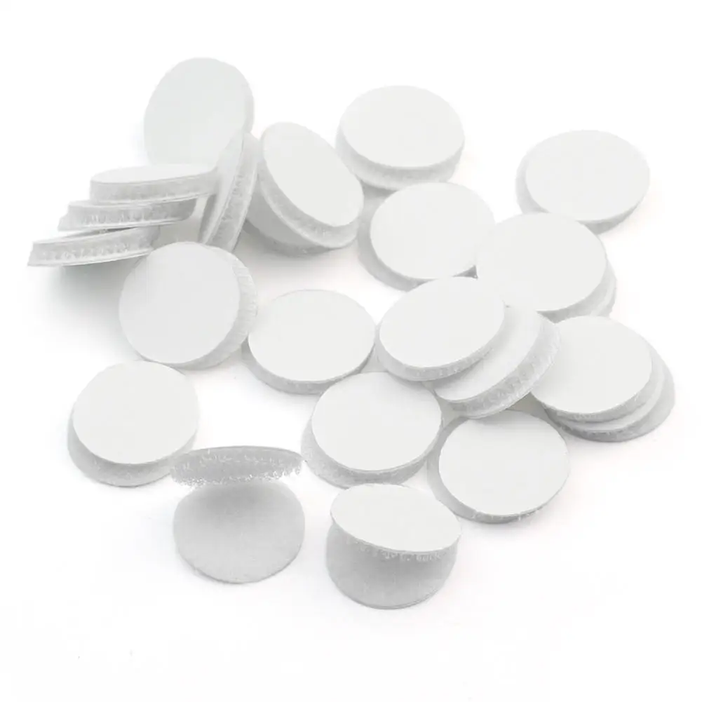 

50 Pairs Magic Nylon Coin Sticker Double Sided Adhesive Hooks Loops Disks Round Pads Dot Fastener Tape Sewing Craft DIY