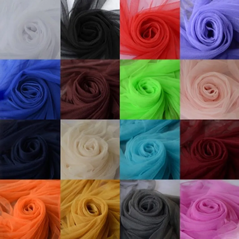 

eyelet Soft voile Fabric for Mosquito tulle fro wedding dress plain voile tulle hom e textile hand sewing mash 160CM Width