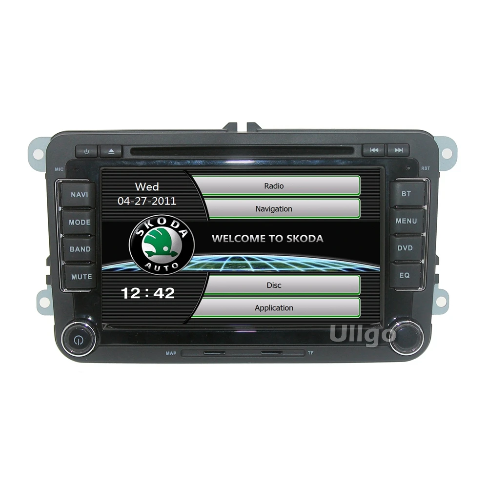 Excellent 2 Din Car DVD GPS for VW Jetta/Sagitar/Magotan/Passat Seat Skoda with BT Radio RDS Mirro-link Free 8GB Map Card 1