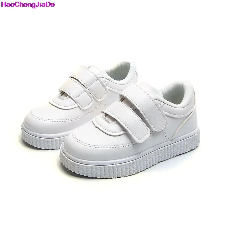 

HaoChengJiaDe Spring New Sweet Cute Girls Skateboarding Comfortable Leather For Chidren Breathable Sneakers Kids Sport Shoes