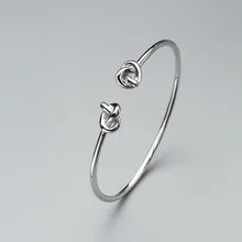 Открытые Браслеты на запястье и браслеты из стерлингового серебра 990 пробы для женщин, милый стиль, подарок для девочки, гипоаллергенно-Стерлинговое Серебро-ювелирные изделия